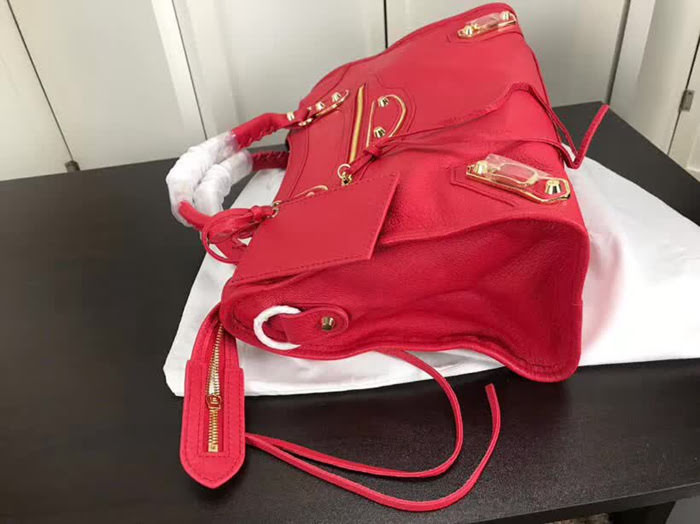 BALENCIAG巴黎世家 經典機車 原版山羊皮 包邊五金款 簡單時尚風格 手提肩背斜挎包  BL1428